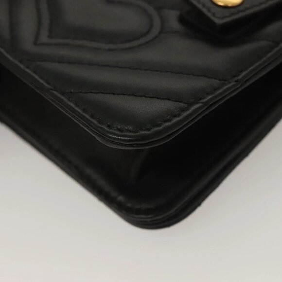 GUCCI Waist Pouch Leather Black Gold 488417 0416 Auth sw1265 - Picture 10 of 16